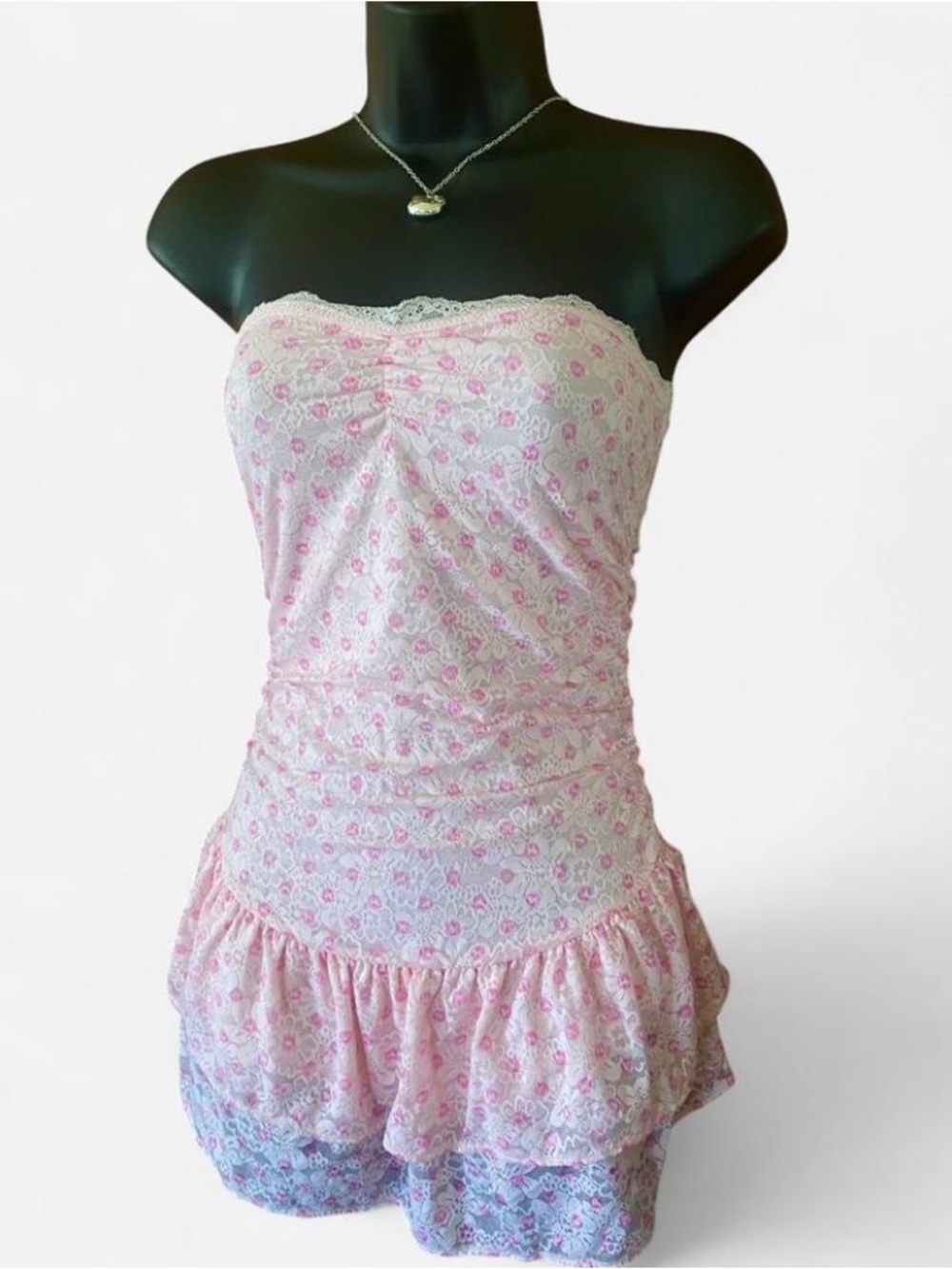 Victoria’s Secret PINK x Love Shack Fancy Baby Pink Polka Dot Lace Dress